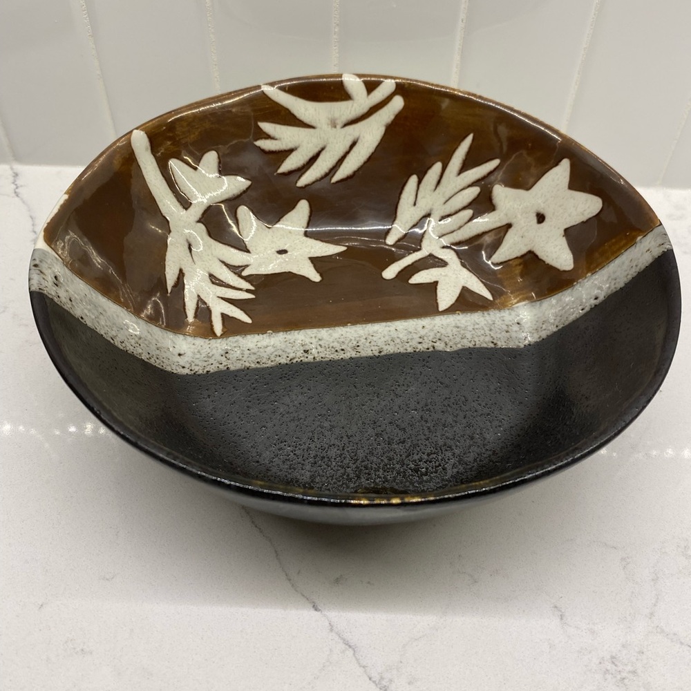 Earth Flower Seagull Studios Artistic Pottery Bowl